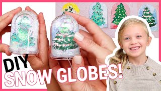 DIY Watercolor Christmas Tree Snow Globe Kids Easy Christmas Craft