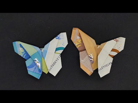 Geldscheine falten für Geldgeschenke🦋Schmetterling🦋einfach Geld falten zum Geburtstag & Hochzeit