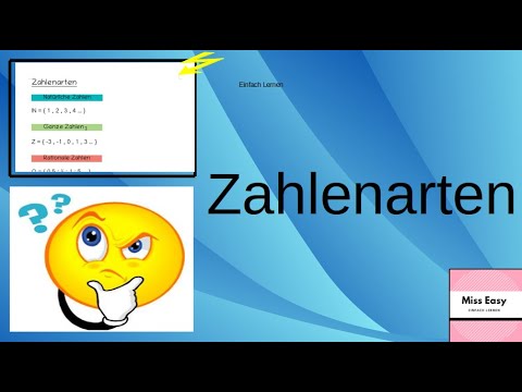 Zahlenarten / einfach erklärt /  von Miss Easy