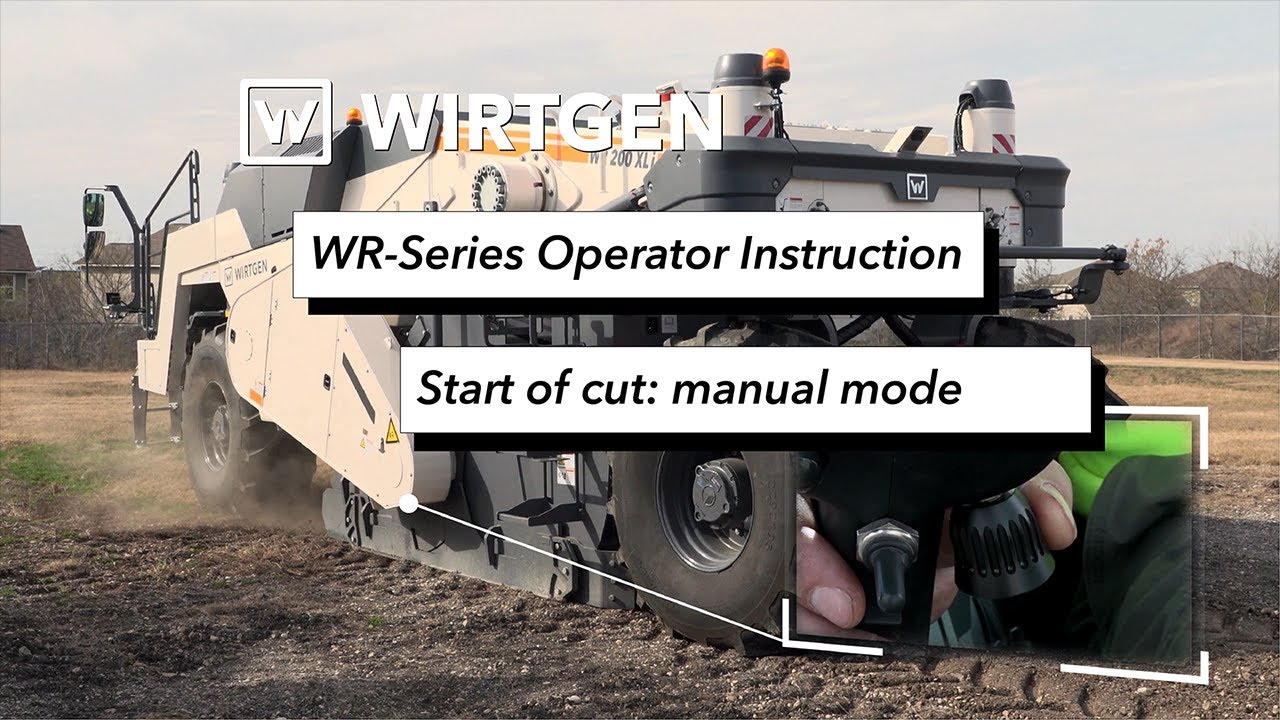 WR-Series Operator Instruction: Start of cut: Manual mode