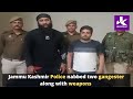 Jammu Kashmir Police Nabbed Two Gangester Along With Weapons In Sub Division R S Pura