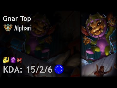 Gnar Top vs Lucian - Alphari - EUW Challenger Patch 7.15