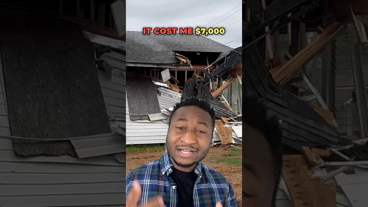 How Much I Paid to Demo an 1800sqft House #shorts #demolition
