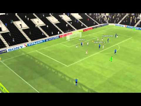 Ascoli vs Novara - Gol di Kapetanos 1� minute