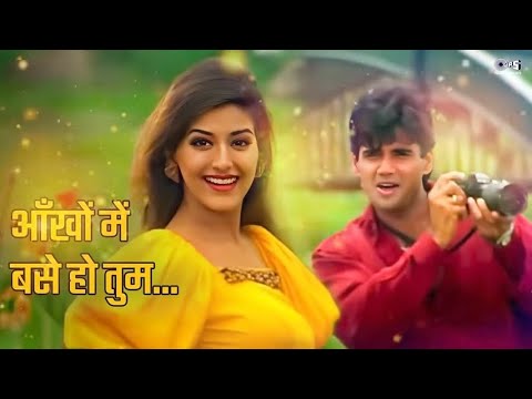 Aankhon Mein Base Ho Tum - Lyrical | Abhijeet, Alka Yagnik | Sunil Shetty, Sonali B | Takkar Movie