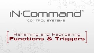 Renaming / Reordering Functions & Triggers