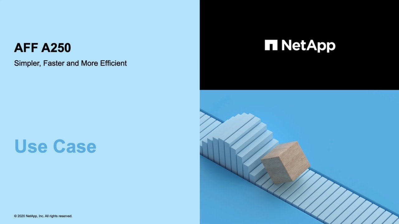 NetApp AFF A250 - Use Case