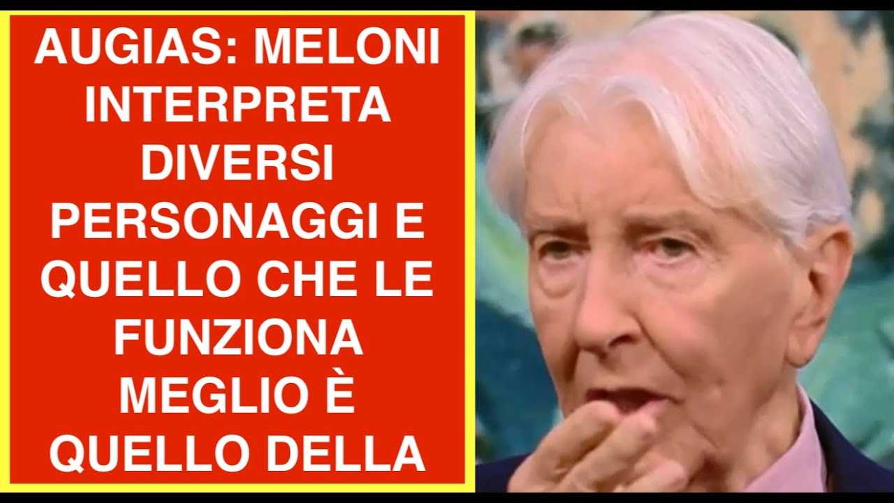 AUGIAS: MELONI INTERPRETA DIVERSI PERSONAGGI E QUELLO CHE LE FUNZIONA MEGLIO È QUELLO DELLA