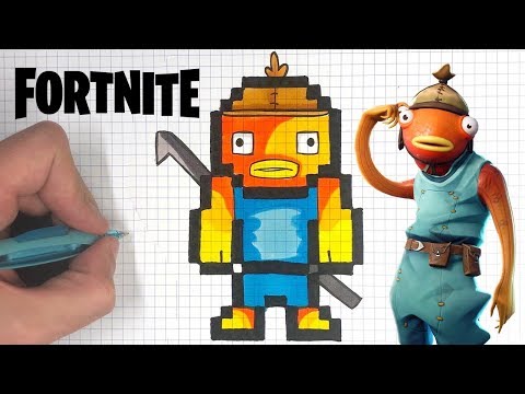 TUTO DESSIN POISCAILLE PIXEL ART FORTNITE