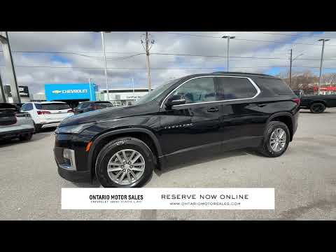 2022 Chevrolet Traverse AWD 4dr LT Cloth w/1LT in Black for sale at Ontario Motor Sales in Oshawa, ON