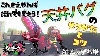 【スプラトゥーン２】これさえやれば誰でもできる！試し撃ち場天井バグのやり方とコツ！【女実況者】