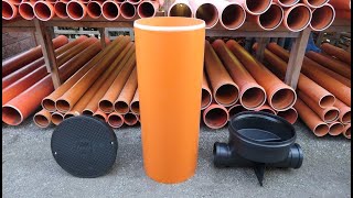 Revizní šachta 400mm průchozí KG 110 + plast. poklop 7,5t