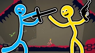 4 ЧЕЛОВЕЧКА УСТРОИЛИ ВОЙНУ! - Stickman Fight