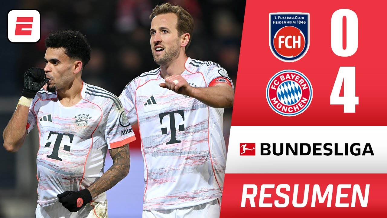 LUIS DIAZ anotó en goleada de BAYERN MUNICH al HEIDENHEIM y cierra el año más que líder | Bundesliga