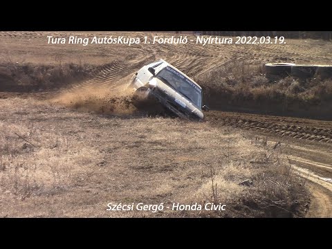 Szécsi Gergő - Honda Civic Tura-Ring AutósKupa 1. Forduló - Nyírtura 2022.03.19.