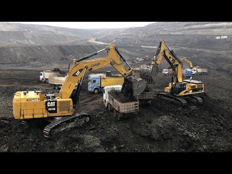 Caterpillar 6015B & 385C Excavators Loading Trucks With 2 Passes-Sotiriadis/Labrianidis Mining Works