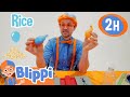 Which Weighs More Rice Vs Water Toys Vs Color Blocks Blippi And Meekah Best Friend Adventures