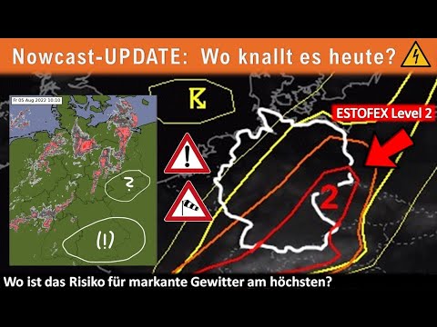 Nowcast UPDATE: Wo knallt es heute? Wo ist die Chance auf Regen am höchsten? #Nowcast #Gewitter