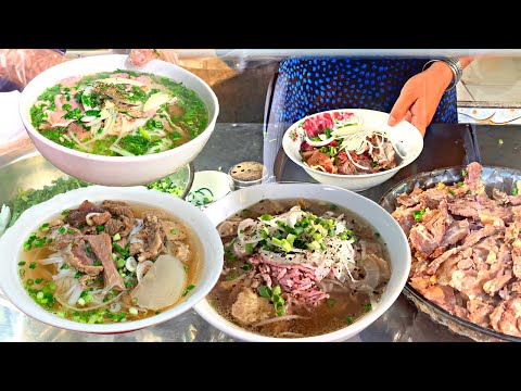 Vietnamese PHO Noodle Soup Compilation - Amazing Street Food 2023 in Saigon, Vietnam