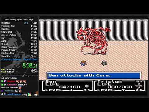 Final Fantasy Mystic Quest - Any% Speedrun (2h00m28s) Personal Best