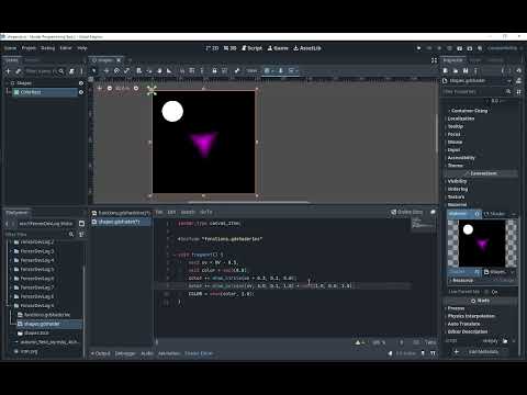 Geometric shapes with Godot 4 Shaders