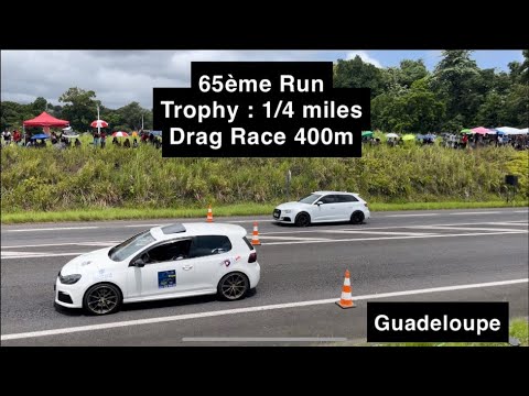 VLOG : 65ème Run Trophy Guadeloupe drag race 1/4 mile, course départ arrêté sur 400m Goyave 2022