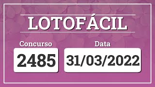 Capa de LOTOFÁCIL 2485