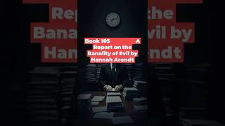 Book 105 A Report on the Banality of Evil by Hannah Arendt #evil #ordinary #authority #morality