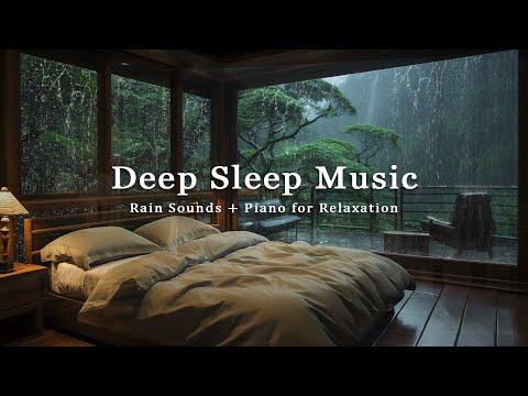 Relaxing Sleep Music + Insomnia - Peaceful Piano with Rain Sounds, Meditation Music, Stress Relief