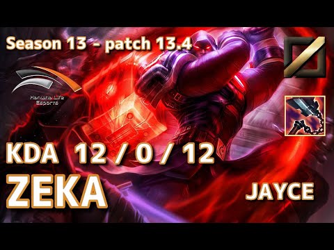 【KRサーバー/GM】HLE Zeka ジェイス(Jayce) VS ヤスオ(Yasuo) MID - Patch13.4 KR Ranked【LoL】