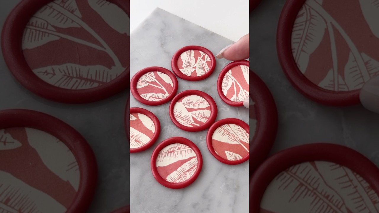 デザインペーパーを使った赤色シーリング │ #シーリングスタンプ #waxseal
