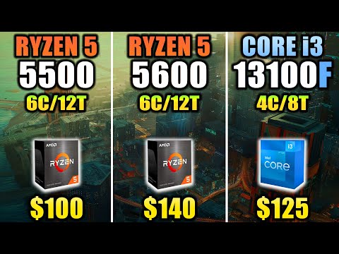R5 5500 vs R5 5600 vs i3-13100F - Which CPU is Best Value for Money?