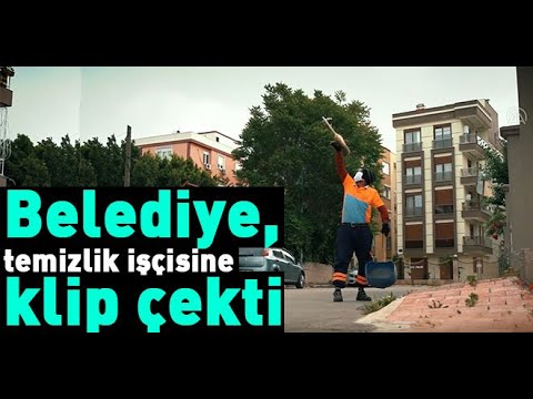 Belediye, dans ederek sokakları temizleyen işçiye, klip çekti