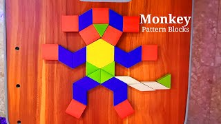 Make Monkey shape using pattern blocks - Baby Playground