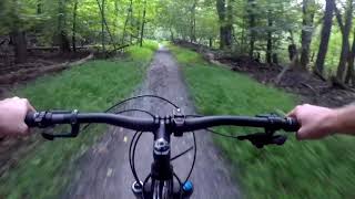 This is a ride-through of the Fort Dupont trail from the northern trailhead to the southernmost point.