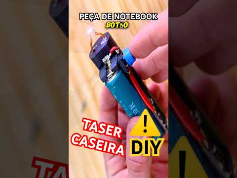Circuito TASER com BATERIA de NOTEBOOK ⚡️ #circuit #DIY