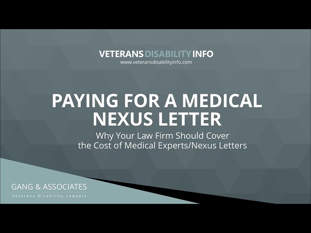 Paying for a Medical Nexus Letter