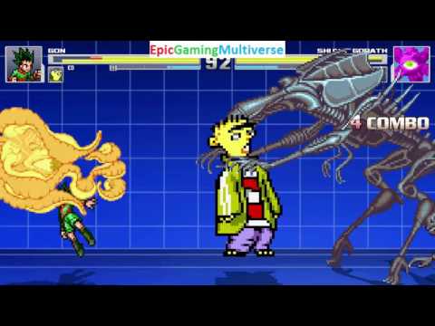 The Alien Queen And Shuma-Gorath VS Gon Freecss And Ed In A MUGEN Match / Battle / Fight