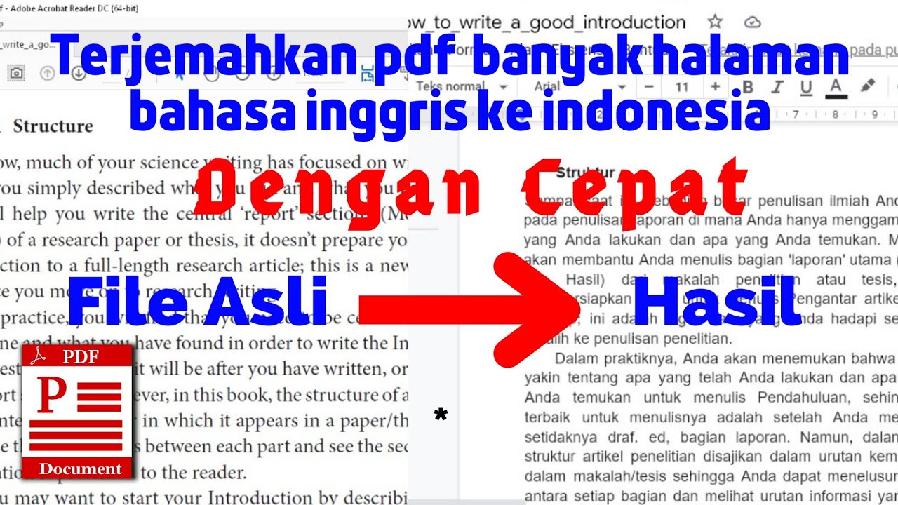 cara menerjemahkan PDF berbahasa inggris ke indonesia