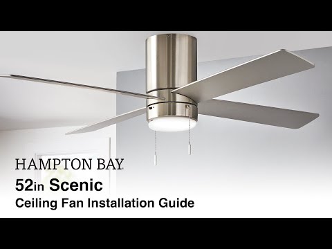 How to Install the 52 in. Scenic Hugger Ceiling Fan by Hampton Bay