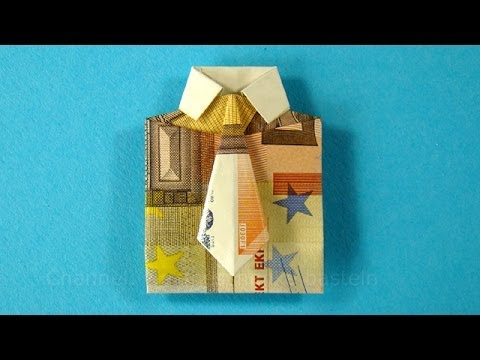 Geldscheine falten für Geldgeschenke: Hemd & Krawatte