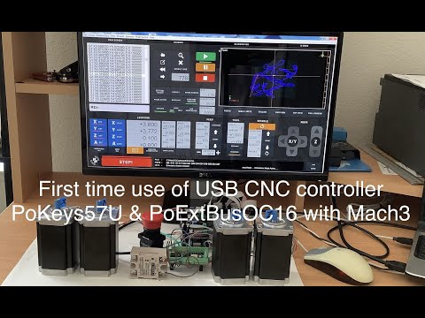 First time use of USB Controller PoKeys57U & PoExBusOC16 for Mach3 CNC-machine control