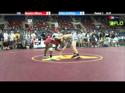Junior 126 - Deondre Wilson (Indiana) vs. Colton Schilling (Oregon)