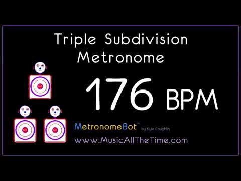 Triple subdivision metronome at 176 BPM MetronomeBot