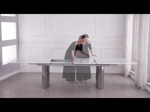 Glenda White Gloss Extendable Dining Table From Chintaly Imports