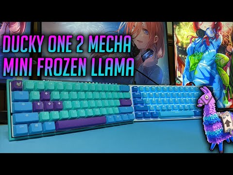 Ducky One 2 MECHA Mini FROZEN LLAMA Unboxing Cherry mx Blues With ASMR
