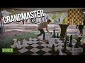 GM plays on the WORLD'S LARGEST Chess set!