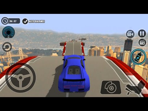 Impossible Car Tracks 3D - Blue Sport Car Driving Stunts Simulator Campaign Mode New Levels Gameplay