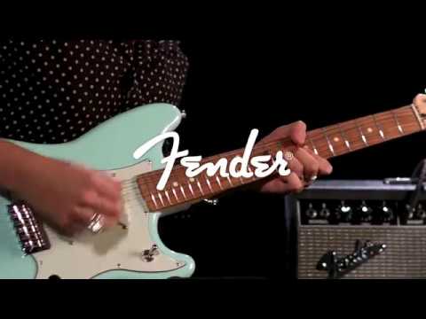 Fender Duo Sonic Electric Guitar, Pau Ferro, Surf Green | Gear4music demo