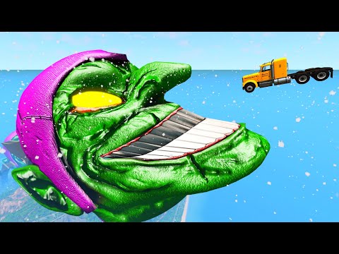 Jumping Cars over Goblin - BeamNG.Drive